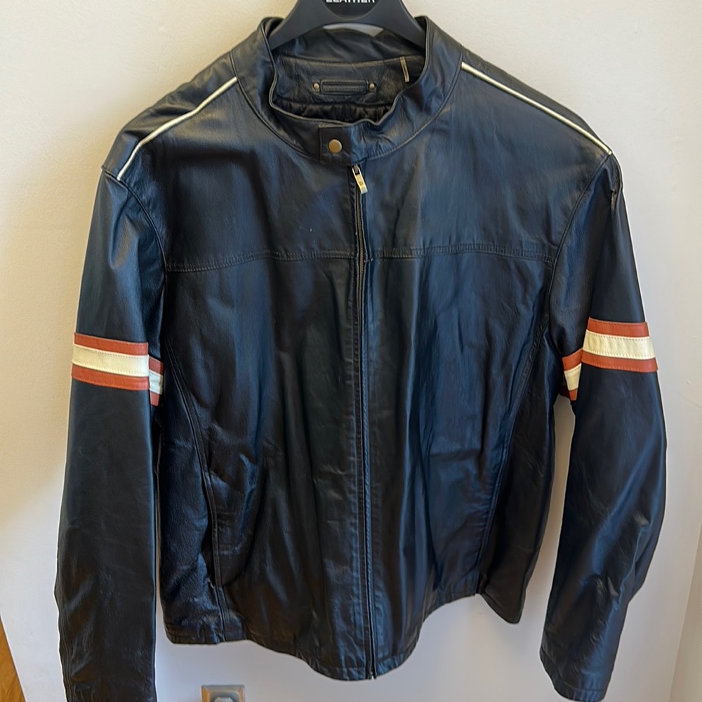 STREET LEGAL PERFORMANCE Biker Motorcycle Leather Coat Mens  SZ XXLT